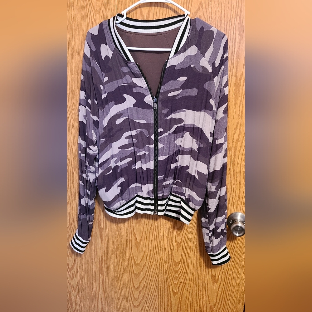CBRAND Camo/Olive Green reversible bomber jacket